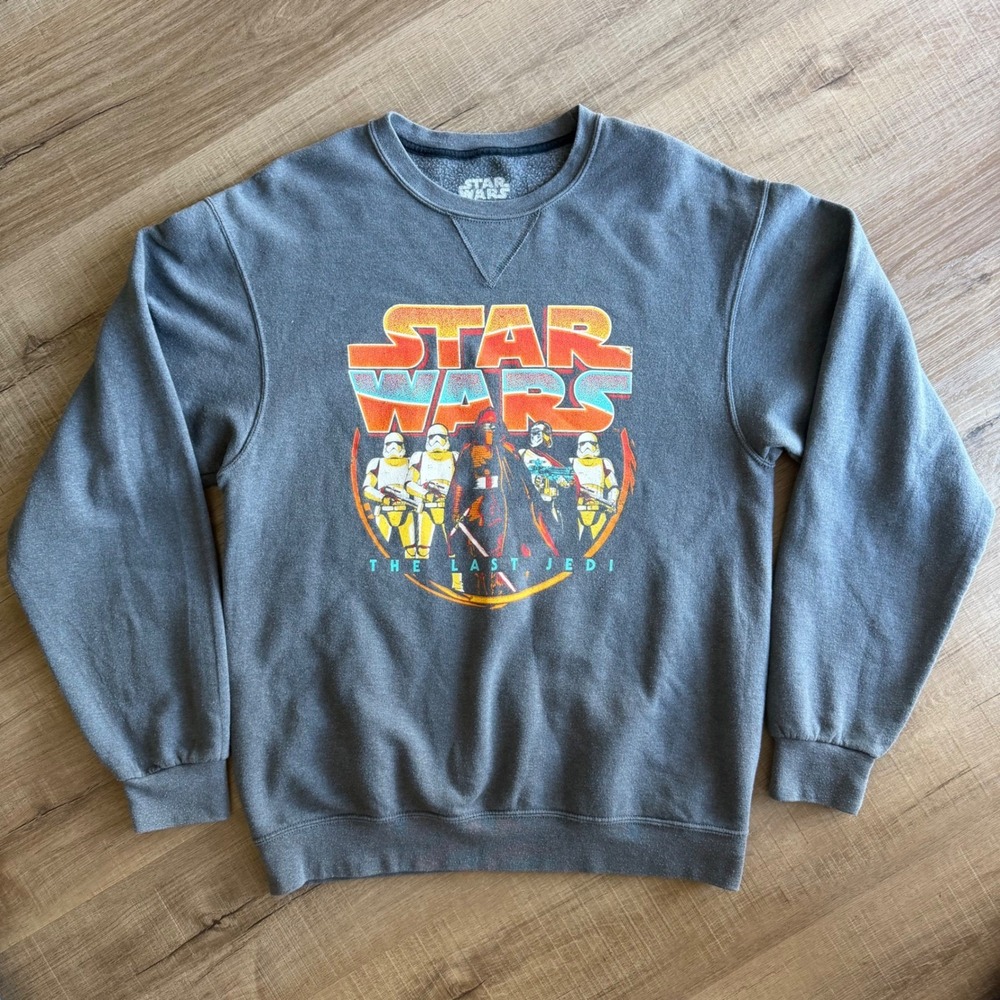 Star Wars The Last Jedi Kylo Ren Stormtrooper Sweatshirt Gray Fifth Sun Mens M